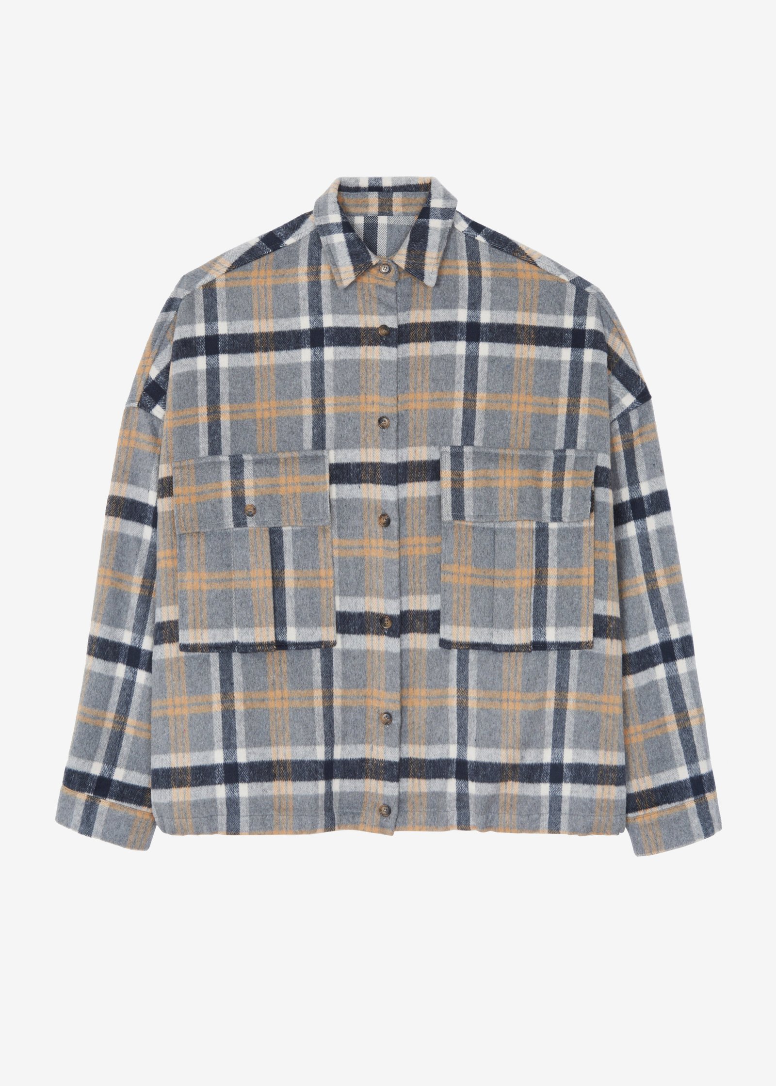 KEATON-FLANNEL-POCKET-OVERSHIRT-CHECKED-GREY-2657-PACKSHOT